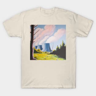 Nuclear Power Plants Oil Painting T-Shirt